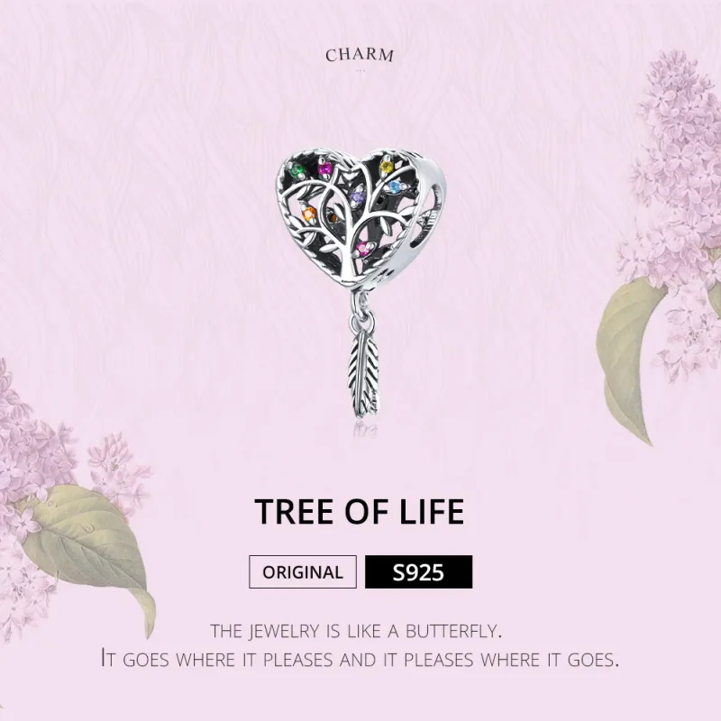 (image for) Pandora Style Silver Charm, Tree of Life - SCC1768 - View 6