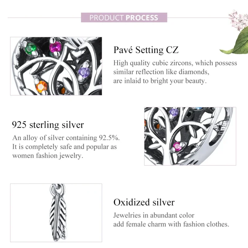 (image for) Pandora Style Silver Charm, Tree of Life - SCC1768 - View 8