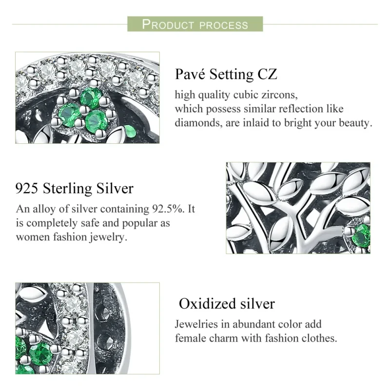 (image for) Pandora Style Silver Charm, Tree of Life - SCC919 - View 7