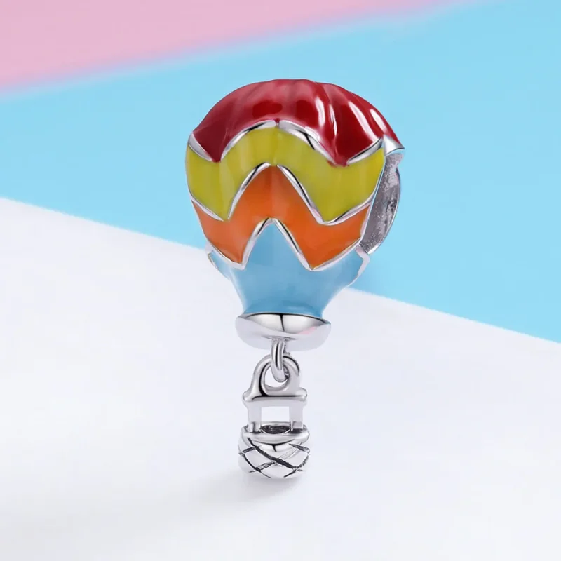 (image for) Pandora Style Silver Charm, Turkish Hot Air Balloons, Multicolor Enamel - SCC867 - View 2