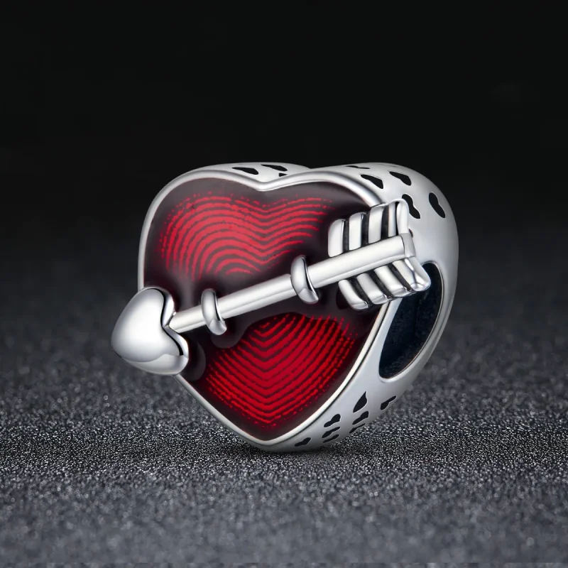(image for) Pandora Style Silver Charm, Valentine's Day First Love, Red Enamel - SCC480 - View 3