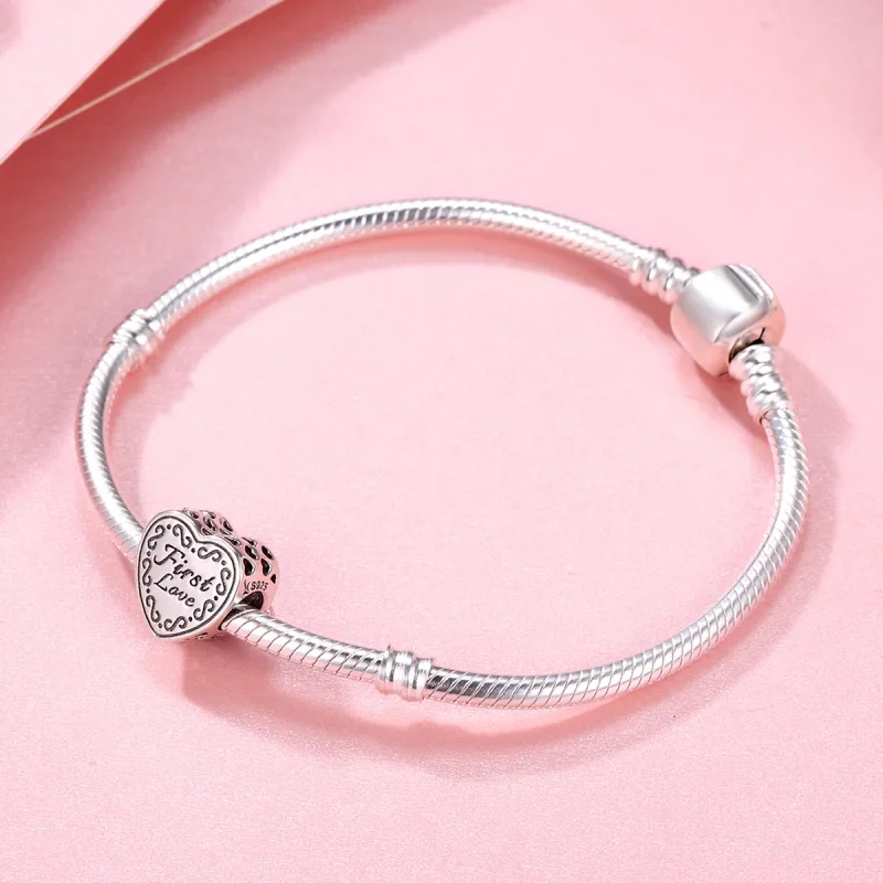 (image for) Pandora Style Silver Charm, Valentine's Day First Love, Red Enamel - SCC480 - View 5