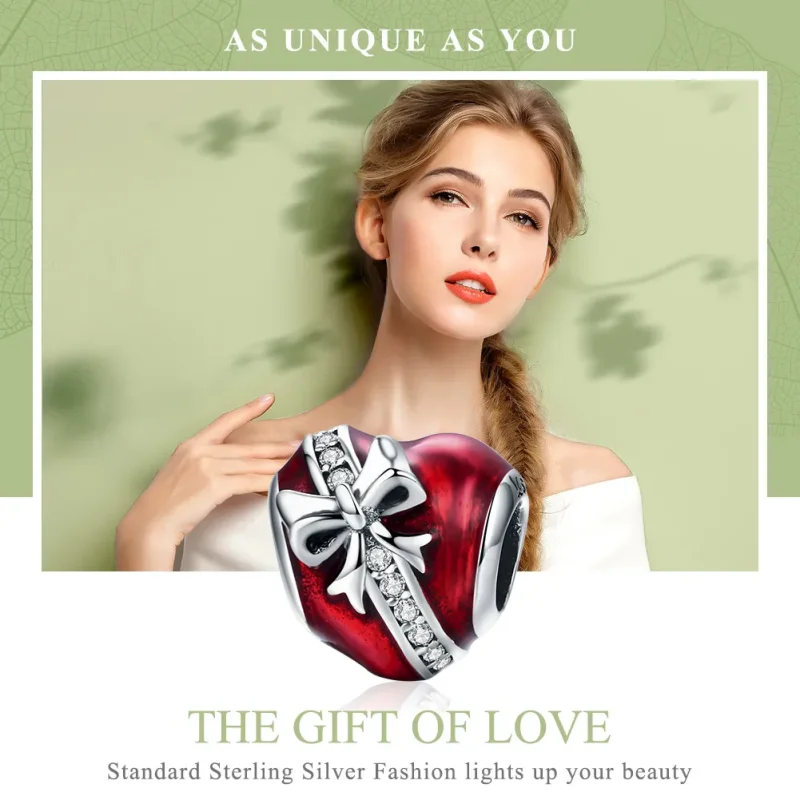 (image for) Pandora Style Silver Charm, Valentine's Day Love Gift - SCC741 - View 6