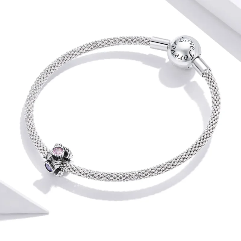 (image for) Pandora Style Silver Charm, Victoria's Heartbeat - SCC1784 - View 3