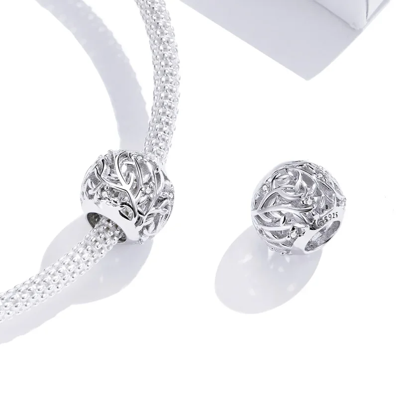 (image for) Pandora Style Silver Charm, Vine - BSC256 - View 4