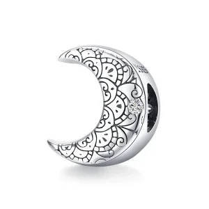 (image for) Pandora Style Silver Charm, Vine & Moon - SCC1604