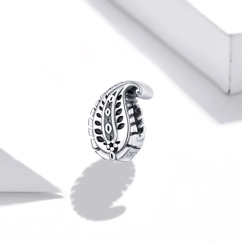 (image for) Pandora Style Silver Charm, Vintage Leaves - SCC1824 - View 2