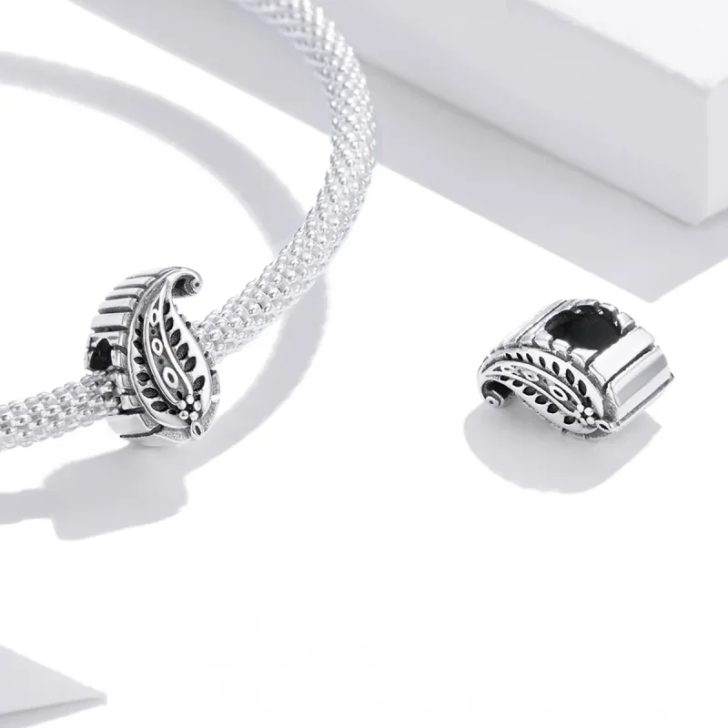 (image for) Pandora Style Silver Charm, Vintage Leaves - SCC1824 - View 4