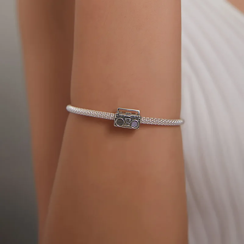 (image for) Pandora Style Silver Charm, Vintage Radio - SCC1873 - View 5