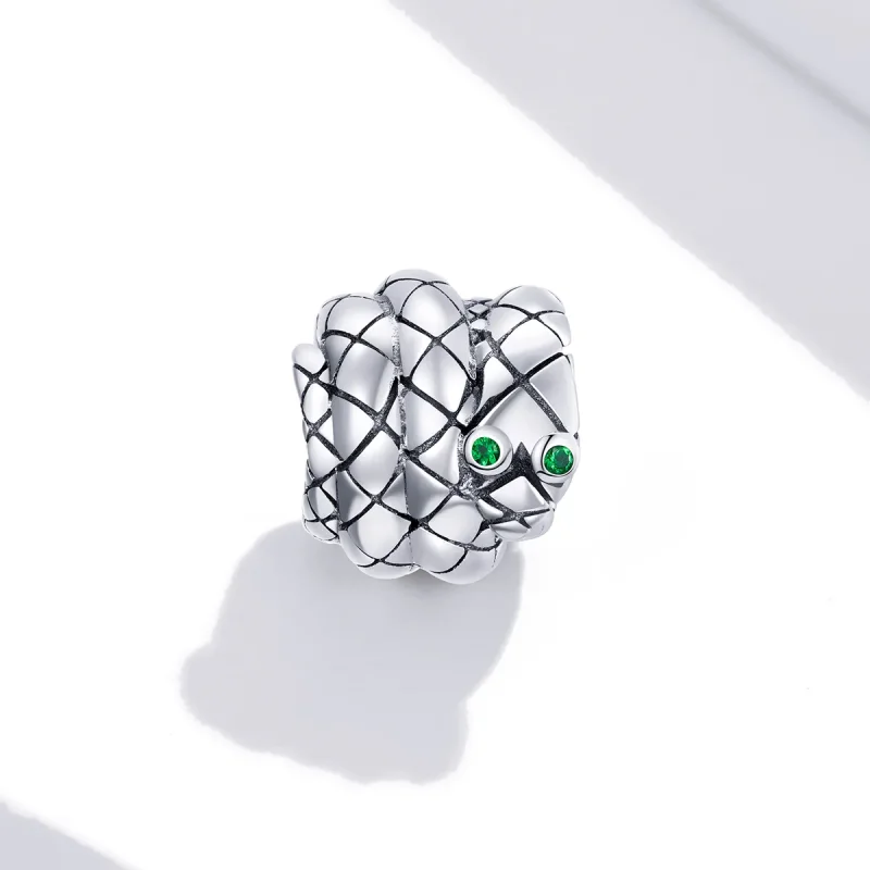 (image for) Pandora Style Silver Charm, Vintage Snake - SCC1770 - View 2