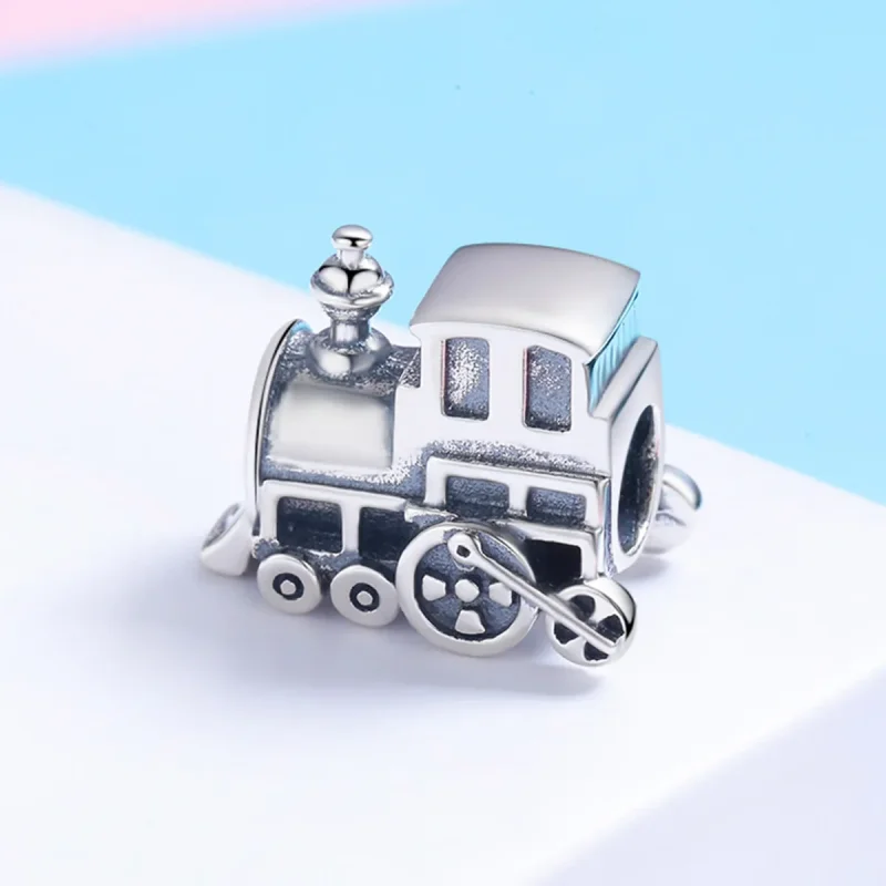 (image for) Pandora Style Silver Charm, Vintage Train - SCC507 - View 3