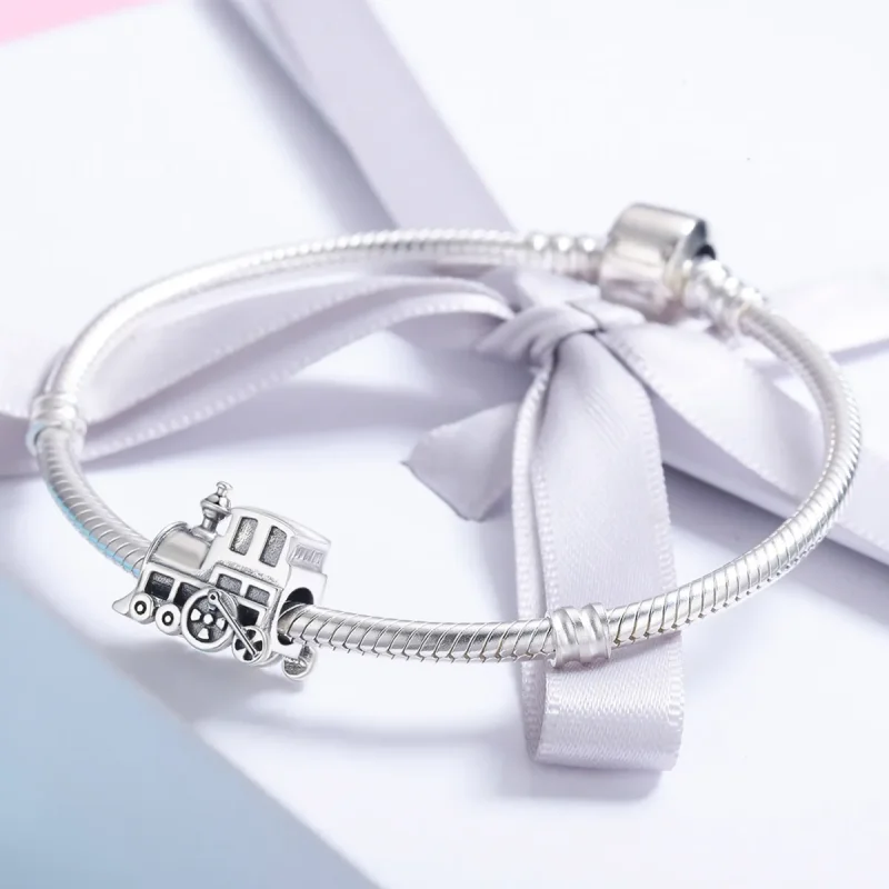 (image for) Pandora Style Silver Charm, Vintage Train - SCC507 - View 4