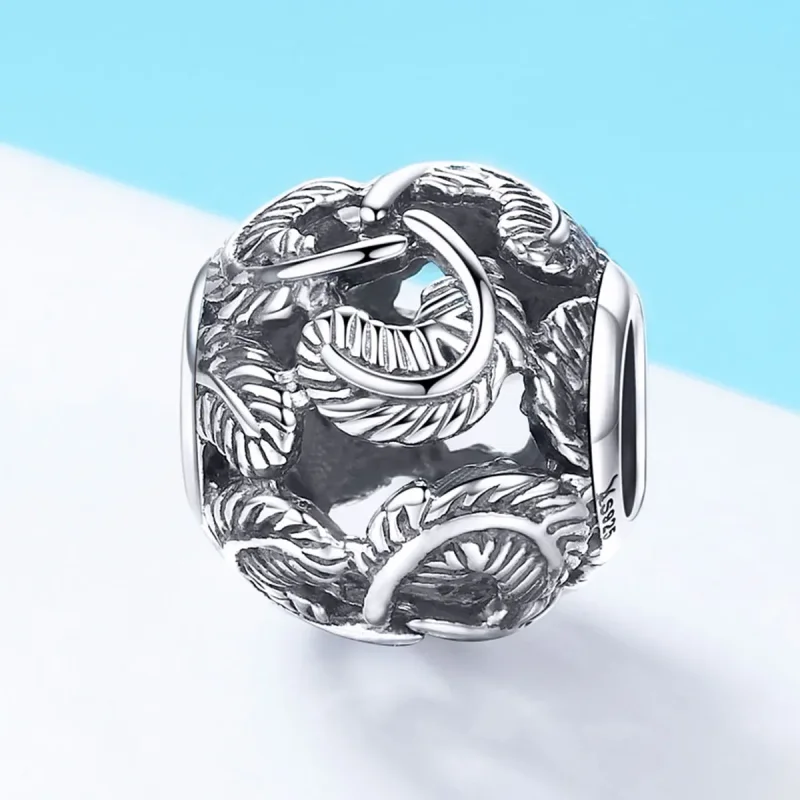 (image for) Pandora Style Silver Charm, Vintage Wings - SCC810 - View 2