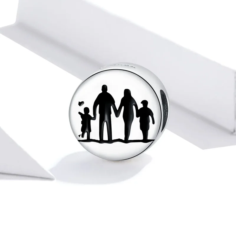(image for) Pandora Style Silver Charm, Warm Family, Enamel - SCC1662 - View 2