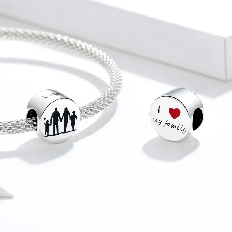 (image for) Pandora Style Silver Charm, Warm Family, Enamel - SCC1662 - View 4