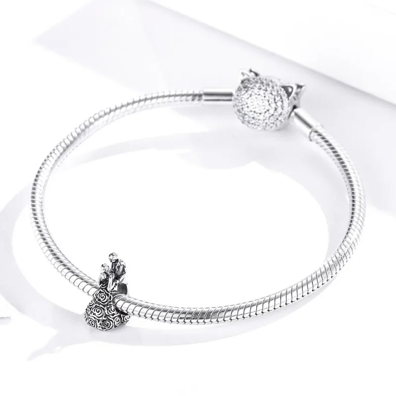 (image for) Pandora Style Silver Charm, Wedding Party Dancing Bride and Groom - SCC1564 - View 3