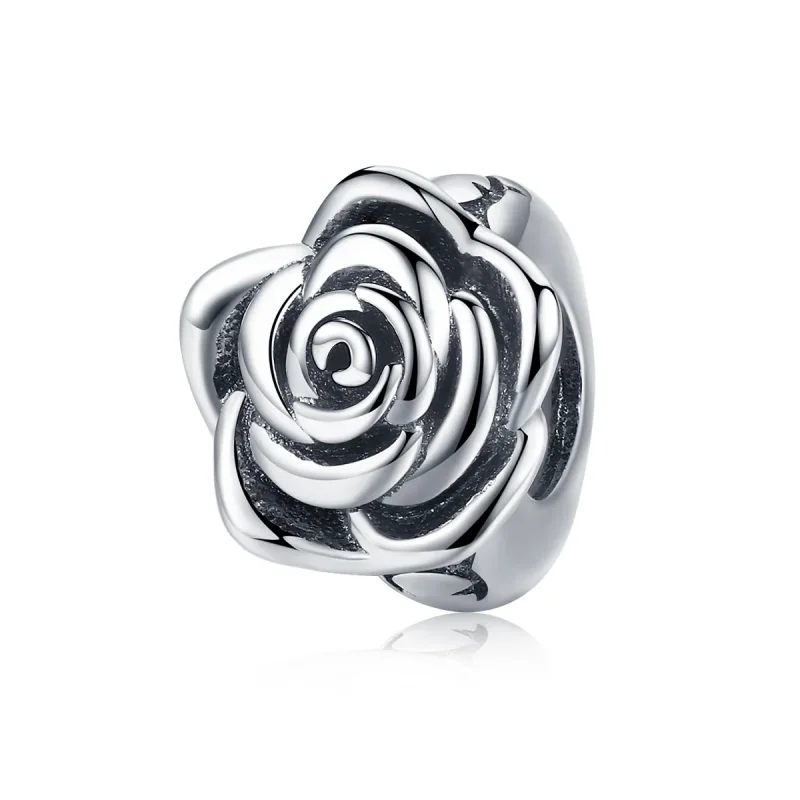 (image for) Pandora Style Silver Charm, White Rose - SCC1101 - Product Image