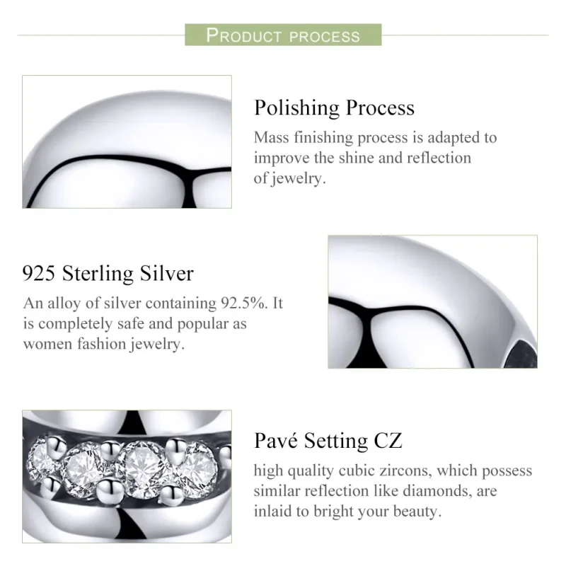 (image for) Pandora Style Silver Charm, White Skull - SCC965 - View 7