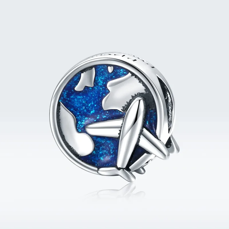 (image for) Pandora Style Silver Charm, World Voyage, Blue Enamel - SCC1568 - View 5
