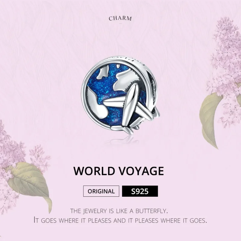 (image for) Pandora Style Silver Charm, World Voyage, Blue Enamel - SCC1568 - View 6