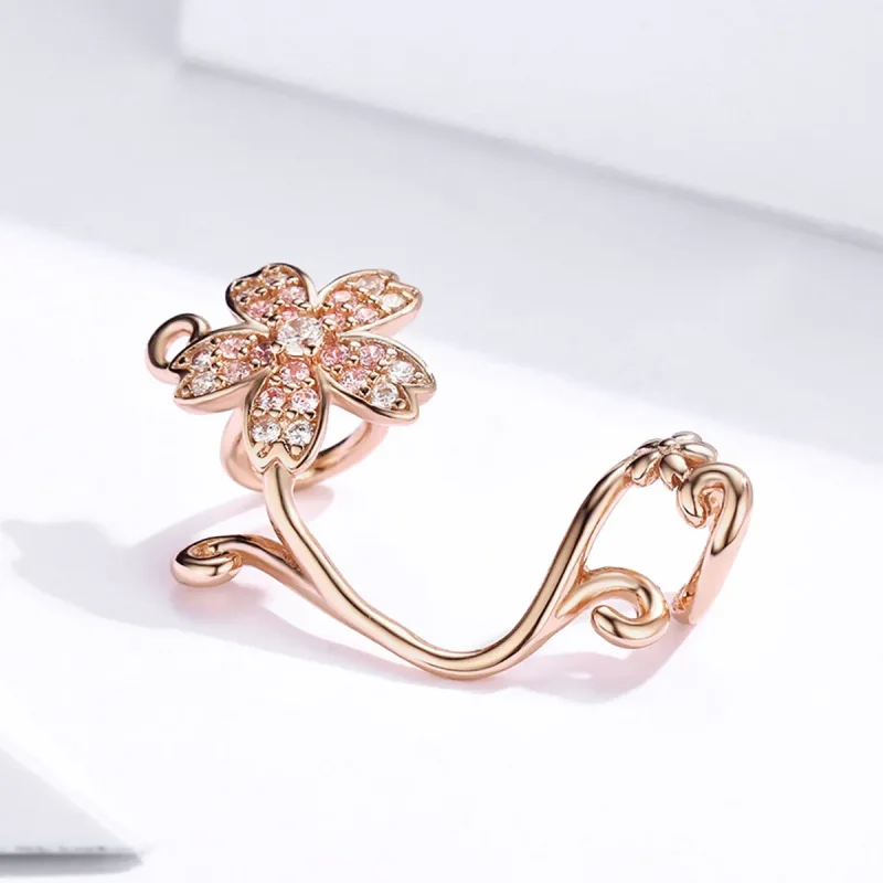 (image for) Rose Gold Cherry Blossoms Charm - PANDORA Style - SCC1033-C - View 2