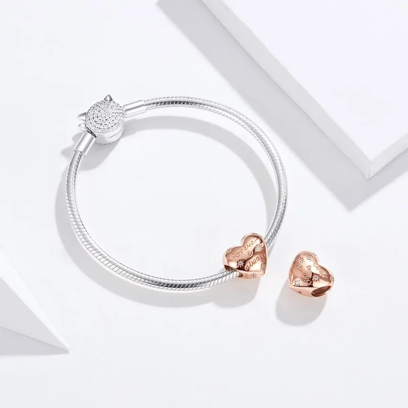 (image for) Rose Gold Forever & Always Charm - PANDORA Style - SCC1223 - View 3