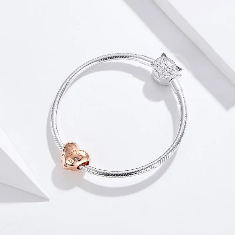 (image for) Rose Gold Forever & Always Charm - PANDORA Style - SCC1223 - View 4