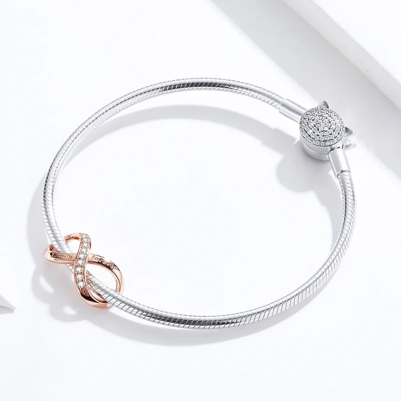 (image for) Rose Gold Infinity Charm - PANDORA Style - SCC1146-C - View 3