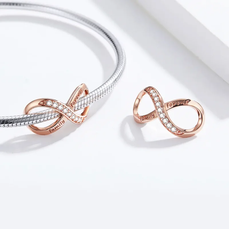 (image for) Rose Gold Infinity Charm - PANDORA Style - SCC1146-C - View 4