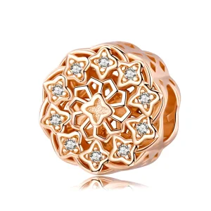 (image for) Rose Gold Rose Window Charm - PANDORA Style - SCC1279