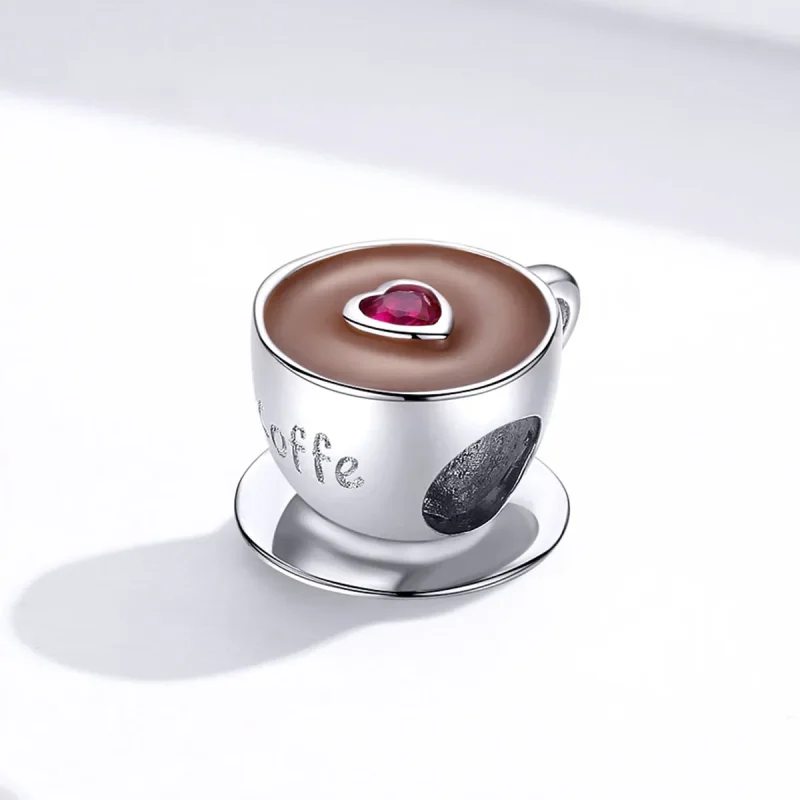 (image for) Silver Afternoon Coffee Charm - PANDORA Style - SCC1286 - View 3