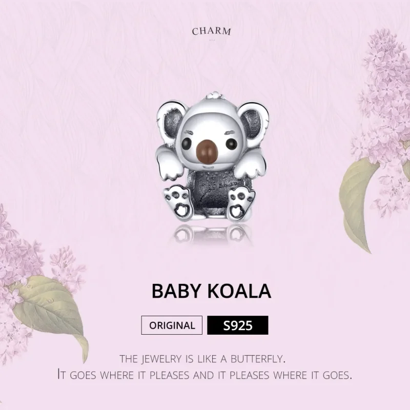 (image for) Silver Baby Koala Charm - PANDORA Style - SCC1304 - View 2