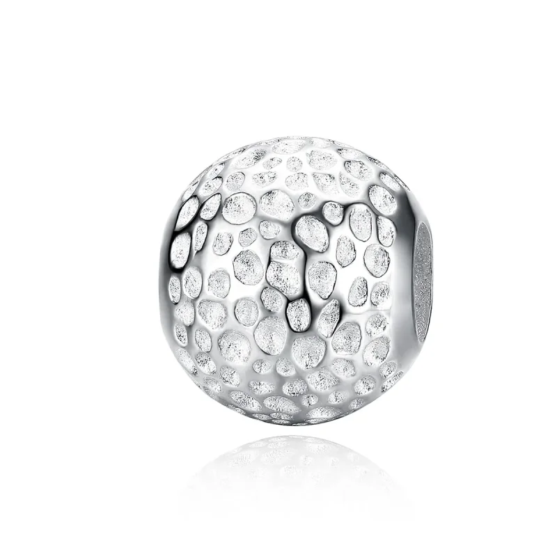 (image for) Silver Bead with Texture Charm - PANDORA Style - SCC1245 - Product Image