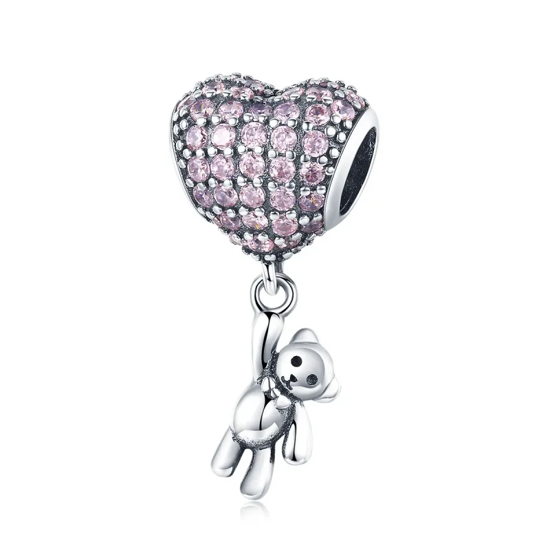 (image for) Silver Bear and Balloon Charm - PANDORA Style - SCC1054 - Product Image