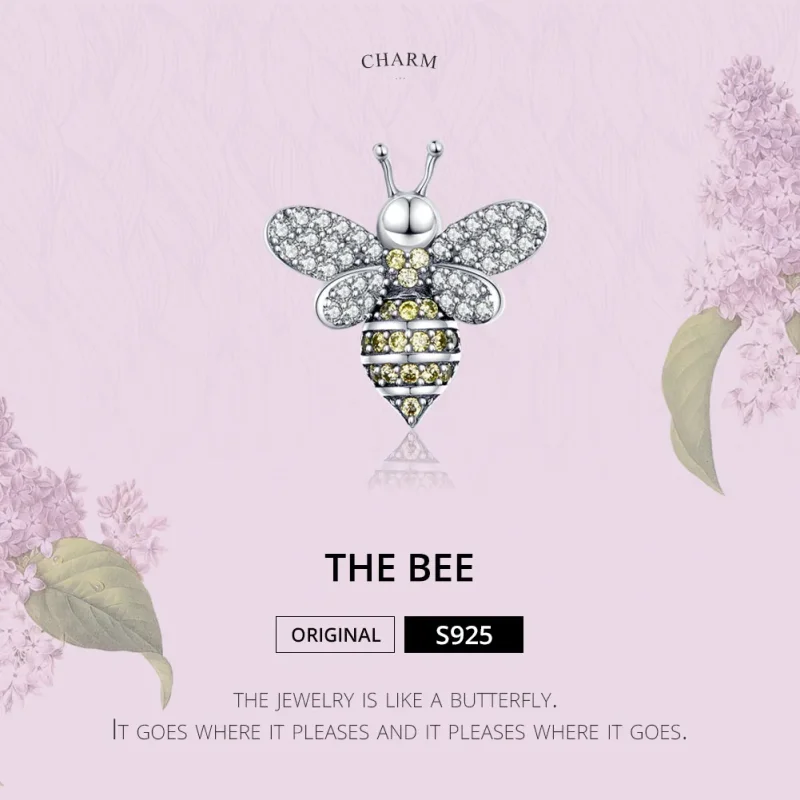 (image for) Silver Bee Charm - PANDORA Style - SCC1194 - View 2