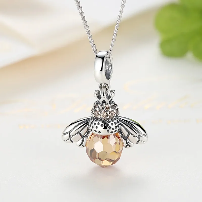 (image for) Silver Bee Dangle - PANDORA Style - SCC035 - View 3
