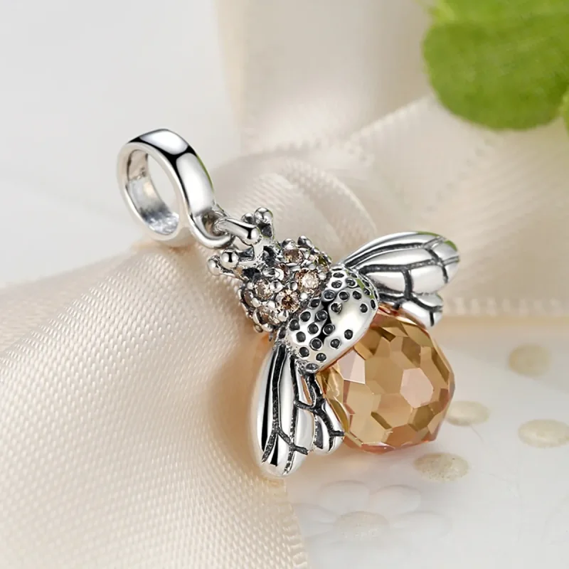 (image for) Silver Bee Dangle - PANDORA Style - SCC035 - View 5