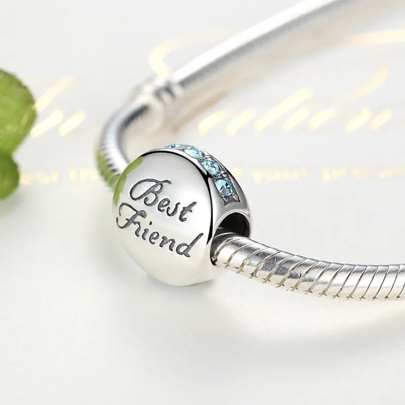 (image for) Silver Best Friend Charm - PANDORA Style - SCC022 - View 2