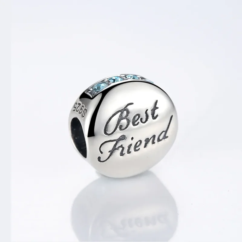 (image for) Silver Best Friend Charm - PANDORA Style - SCC022 - View 3