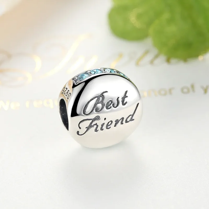 (image for) Silver Best Friend Charm - PANDORA Style - SCC022 - View 5