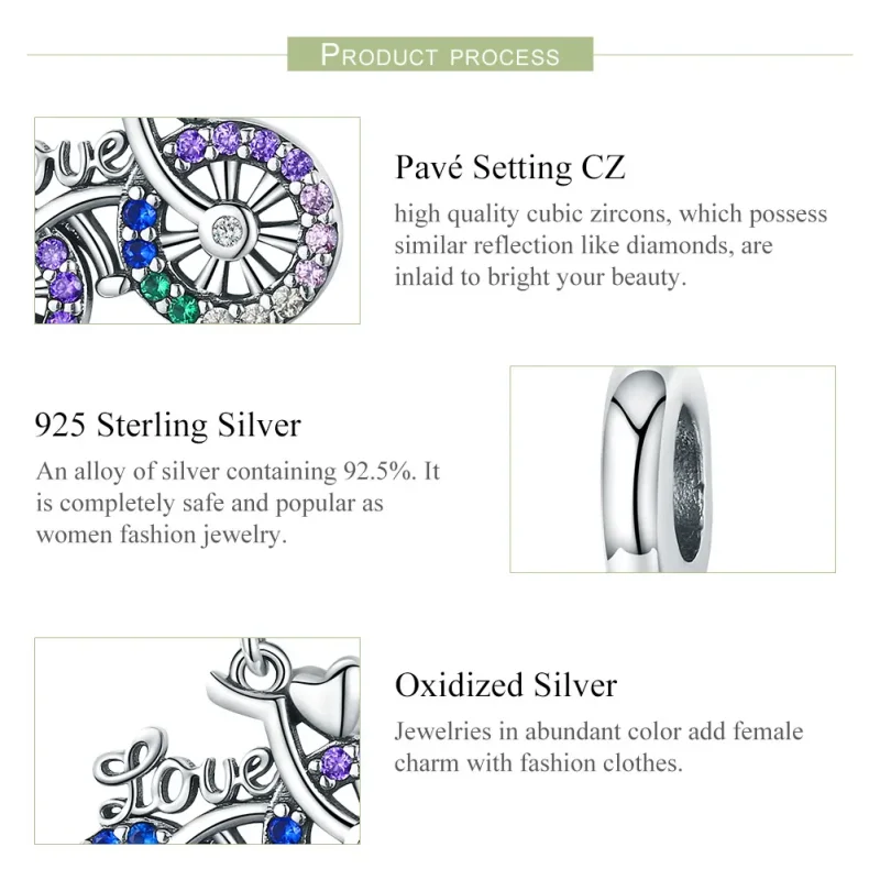 (image for) Silver Bicycle Dangle - PANDORA Style - SCC1082 - View 4