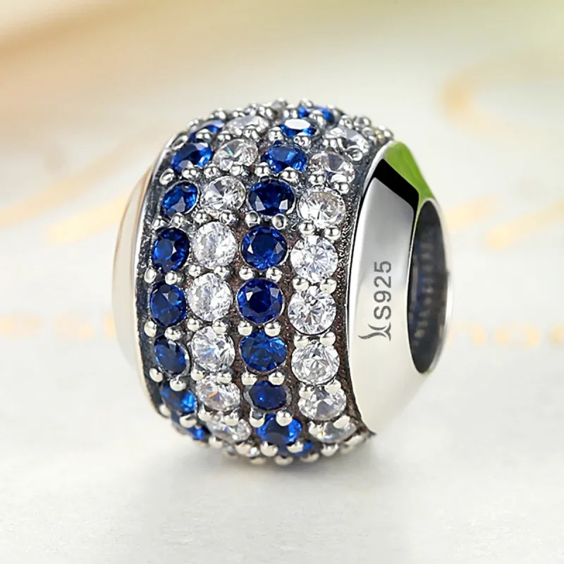 (image for) Silver Blue Coast Charm - PANDORA Style - SCC104 - View 2