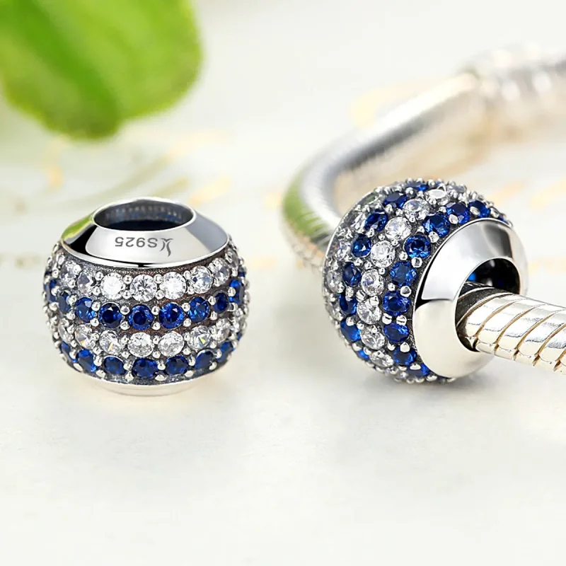(image for) Silver Blue Coast Charm - PANDORA Style - SCC104 - View 3