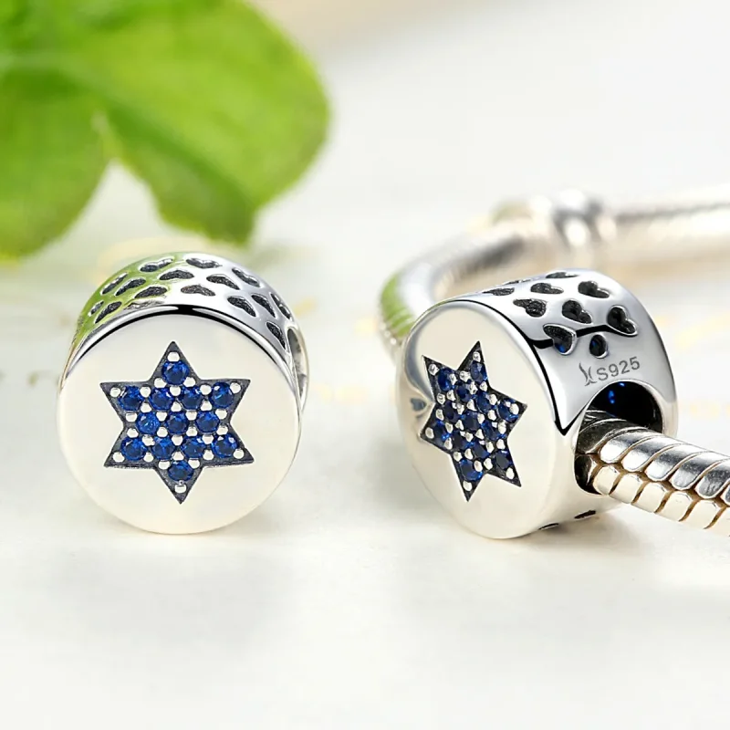 (image for) Silver Blue Faith Charm - PANDORA Style - SCC105 - View 2