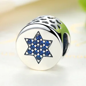 (image for) Silver Blue Faith Charm - PANDORA Style - SCC105