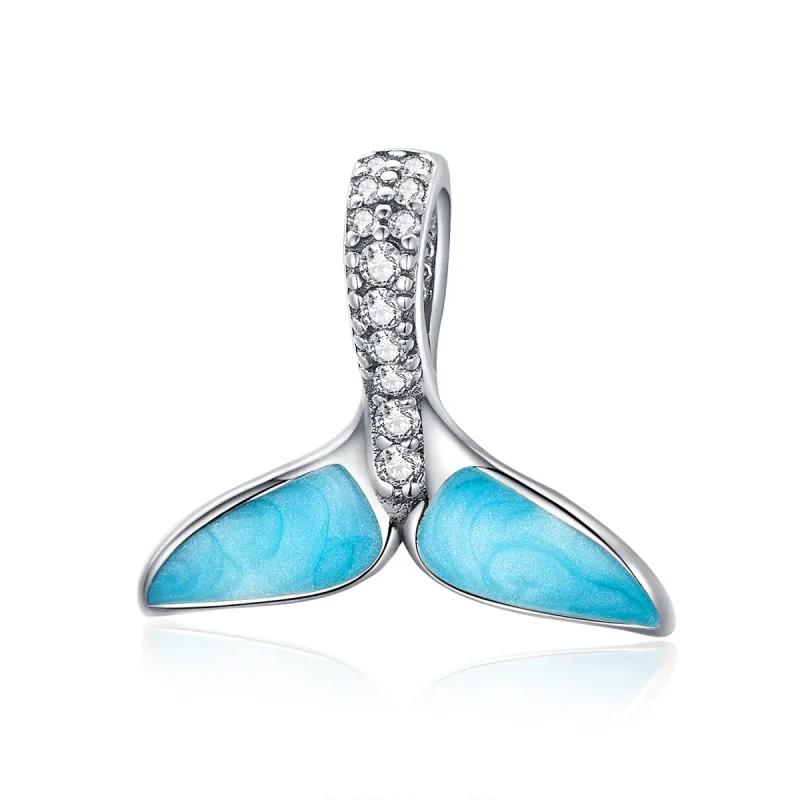 (image for) Silver Blue Fishtail Charm - PANDORA Style - SCC1067 - Product Image