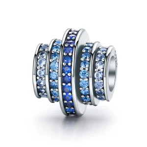 (image for) Silver Blue Rhythm Charm - PANDORA Style - SCC129
