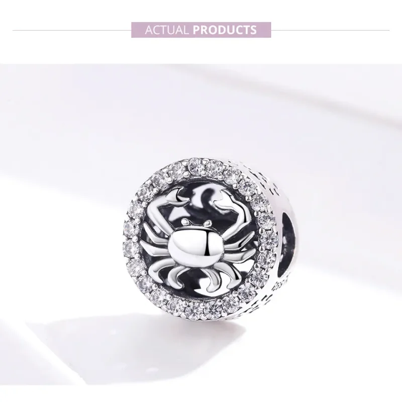 (image for) Silver Cancer Charm - PANDORA Style - SCC1213 - View 5