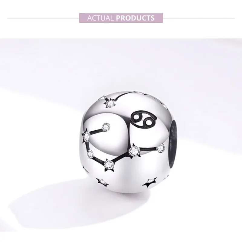 (image for) Silver Cancer Charm - PANDORA Style - SCC1218-4 - View 2