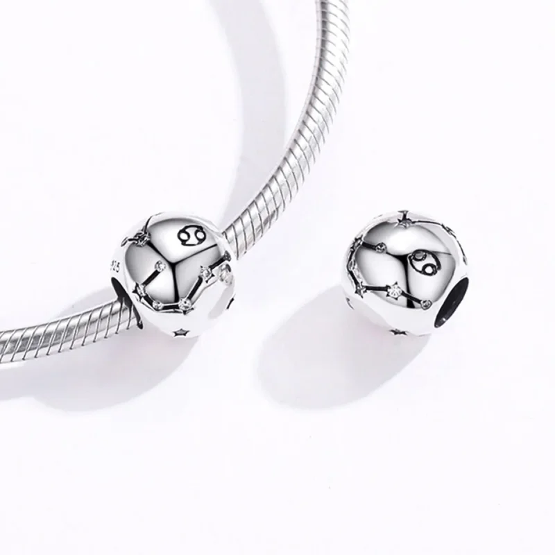 (image for) Silver Cancer Charm - PANDORA Style - SCC1218-4 - View 4